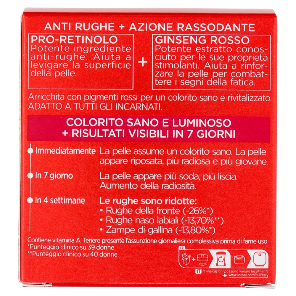 L'Oréal Paris Revitalift Crema Rossa Energizzante Giorno Anti-rughe 50 ml